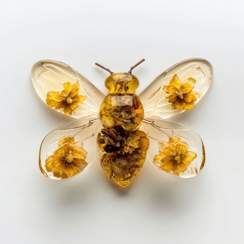Flower resin bee shaped invertebrate accessories bumblebee.