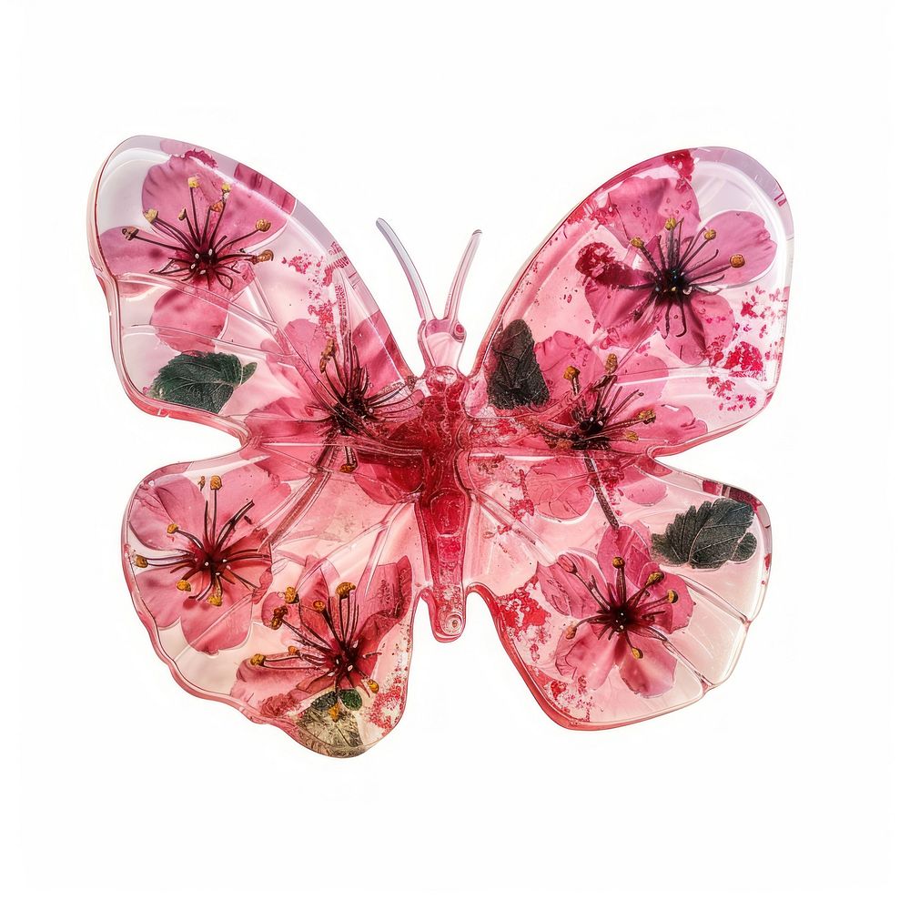 Flower resin butterfly shaped accessories accessory jewelry.