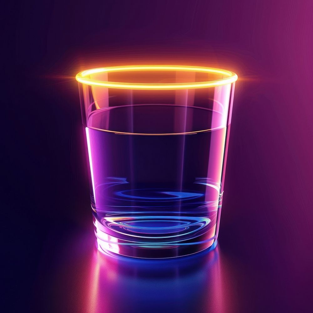 Glass lighting purple bottle.