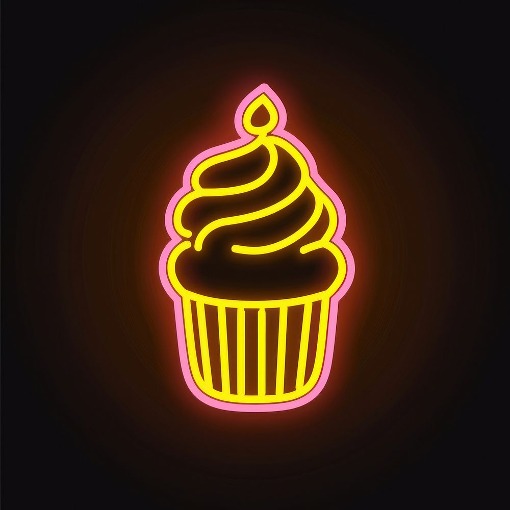 Yellow cupcake dessert light.