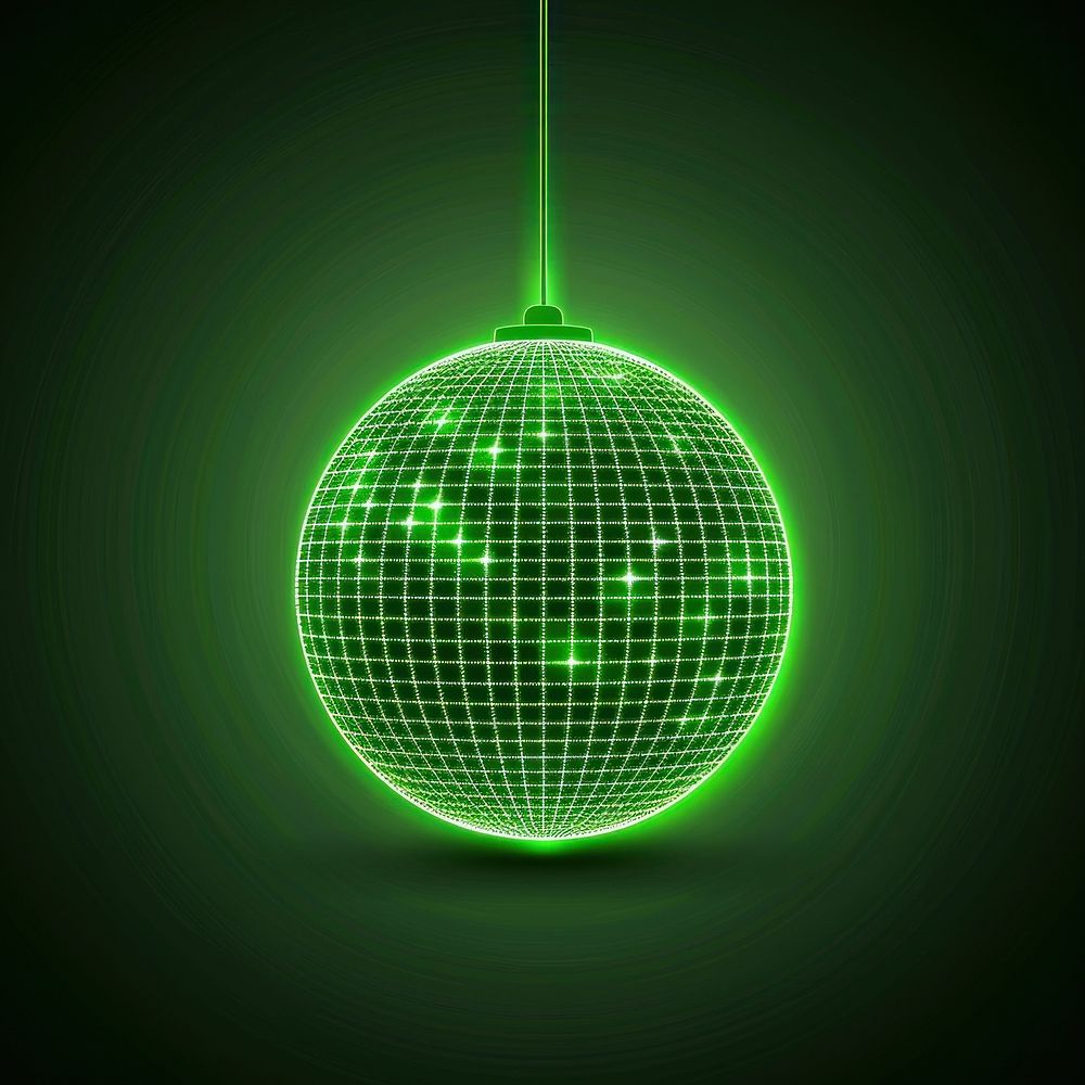 Green lighting sphere disk.