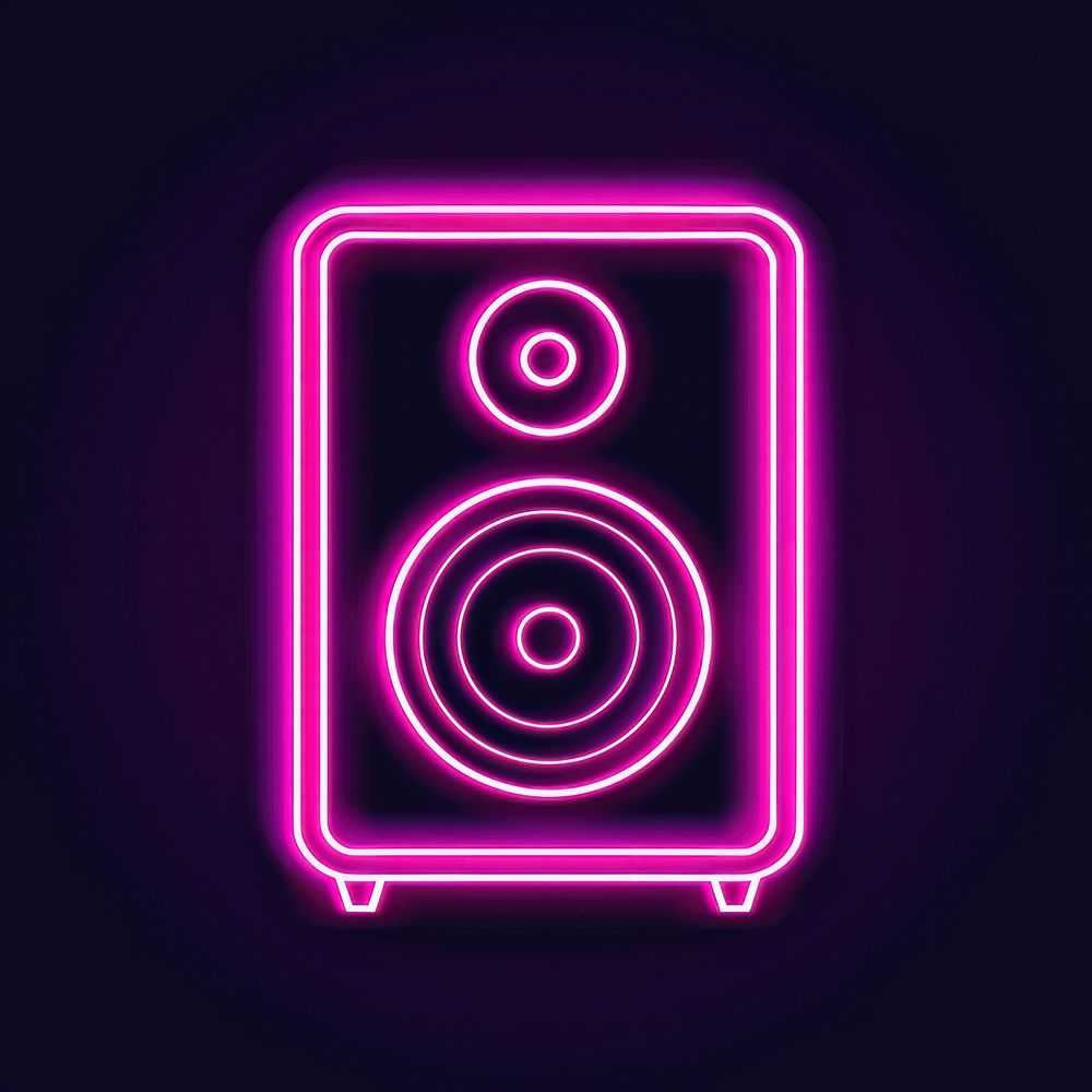 Pink speaker neon electronics.