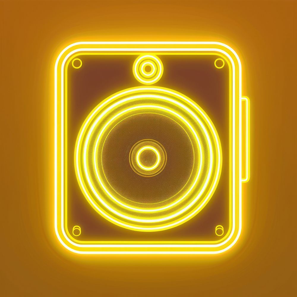 Yellow lighting spiral disk.