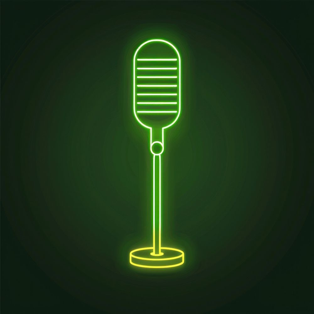 Microphone icon light disk electrical device.