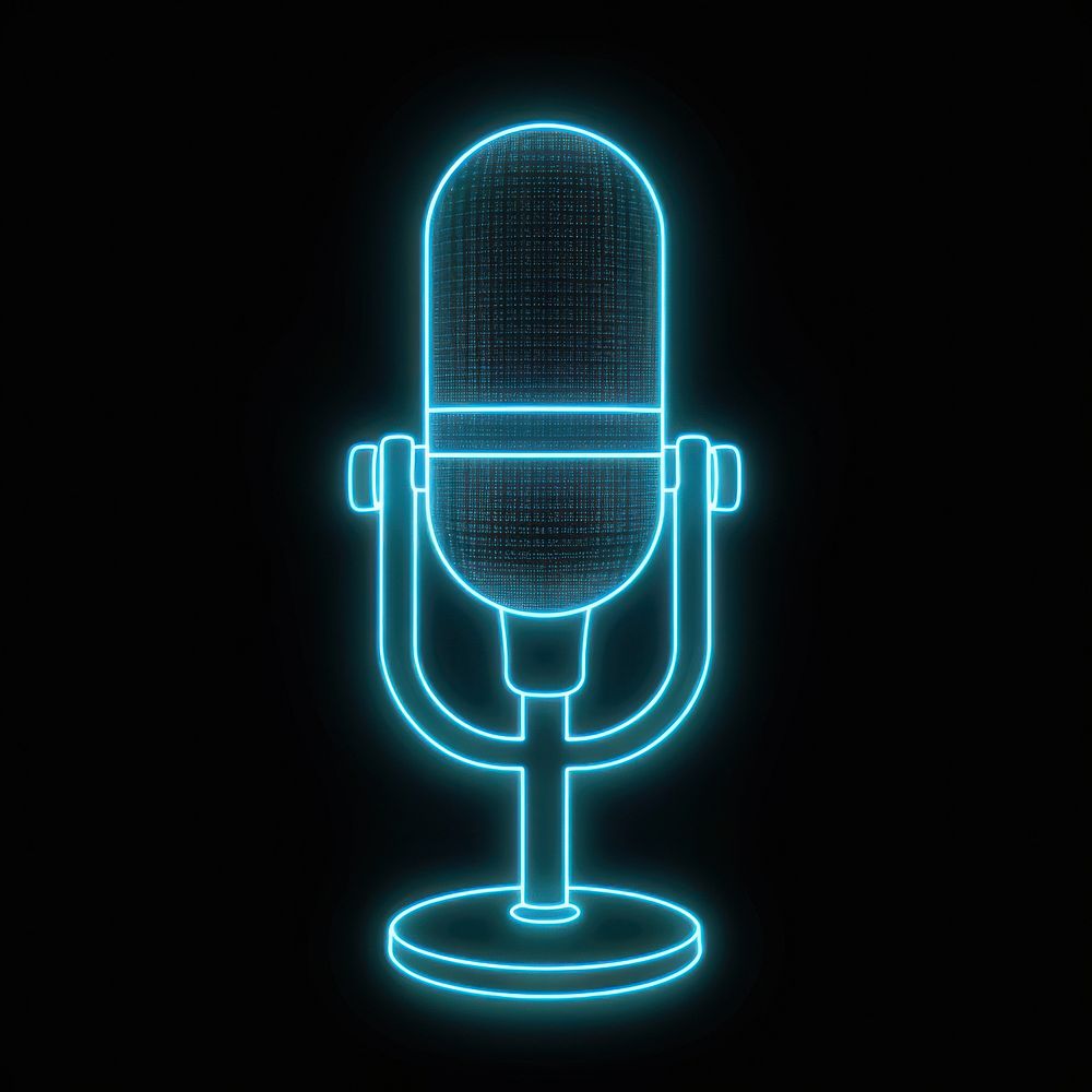 Microphone icon neon astronomy outdoors.