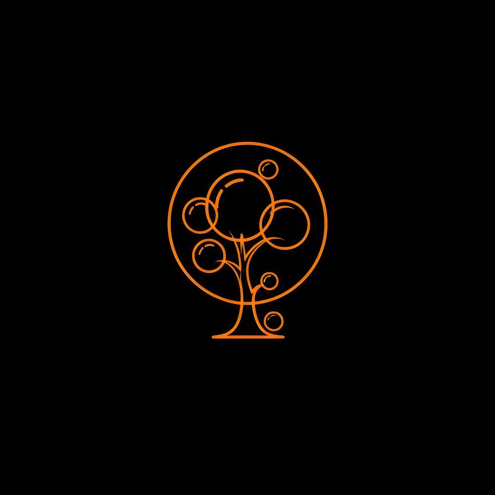Bubble tree icon ampersand alphabet symbol.