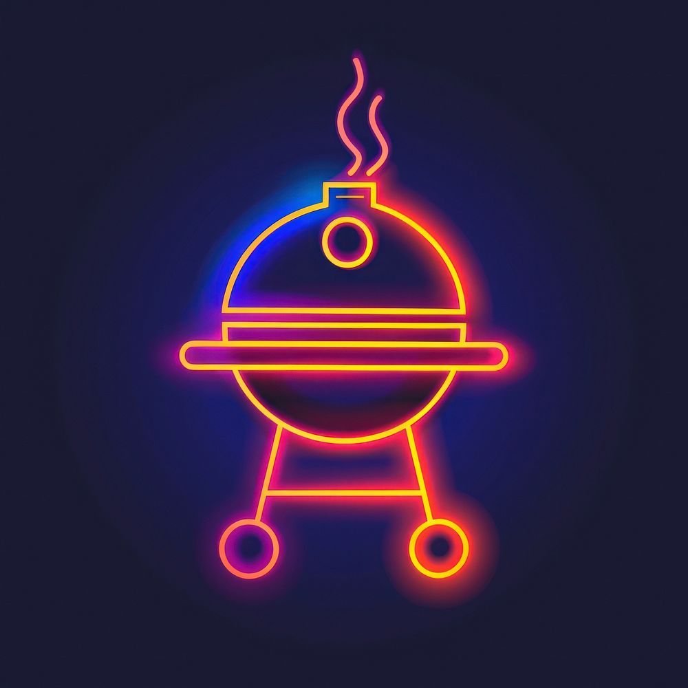 Barbecue icon neon astronomy outdoors.