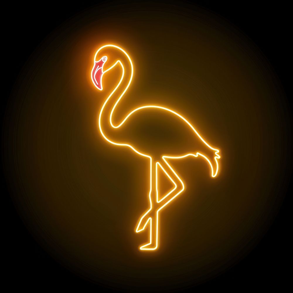 Flamingo icon yellow astronomy outdoors.