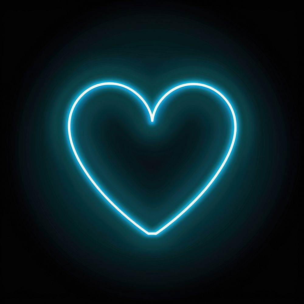 Heart icon neon astronomy outdoors.