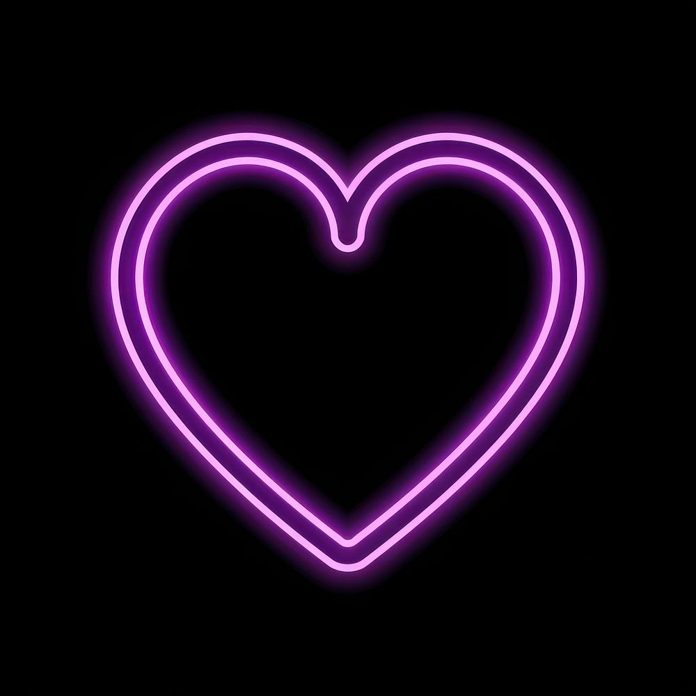 Heart icon neon astronomy outdoors.