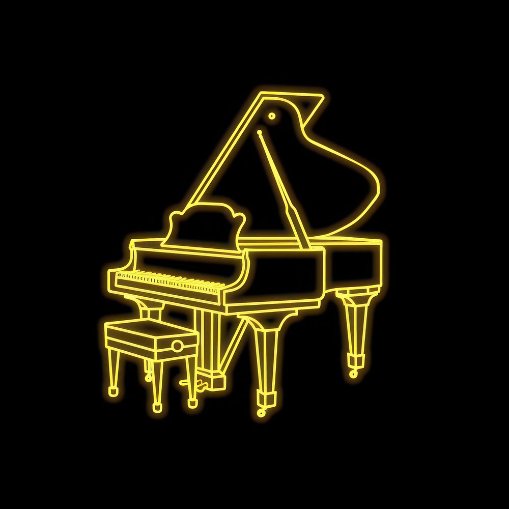 Piano icon keyboard lighting musical instrument.