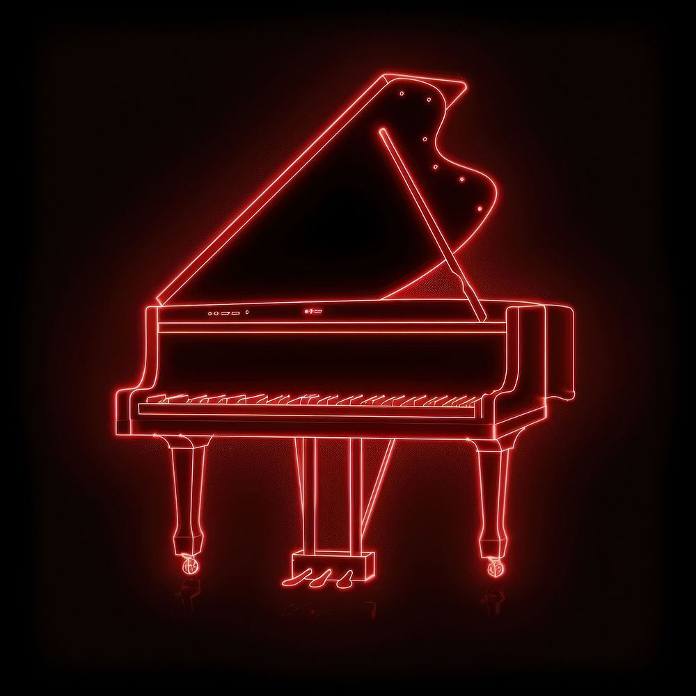 Piano icon keyboard light musical instrument.
