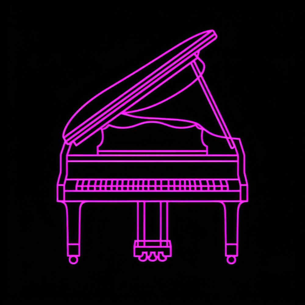 Piano icon keyboard machine light.