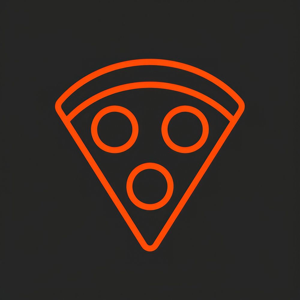 Pizza icon symbol logo tin.