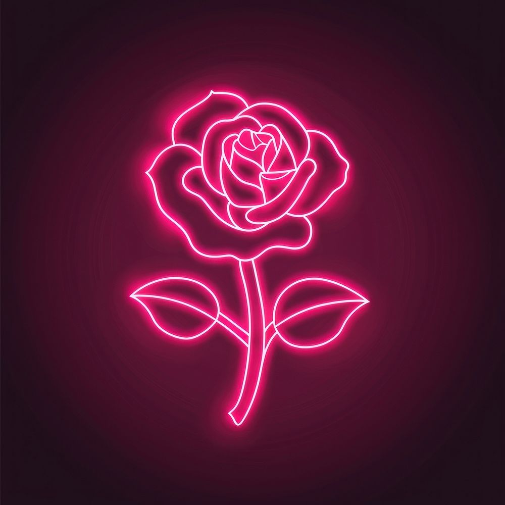 Rose icon neon astronomy outdoors.