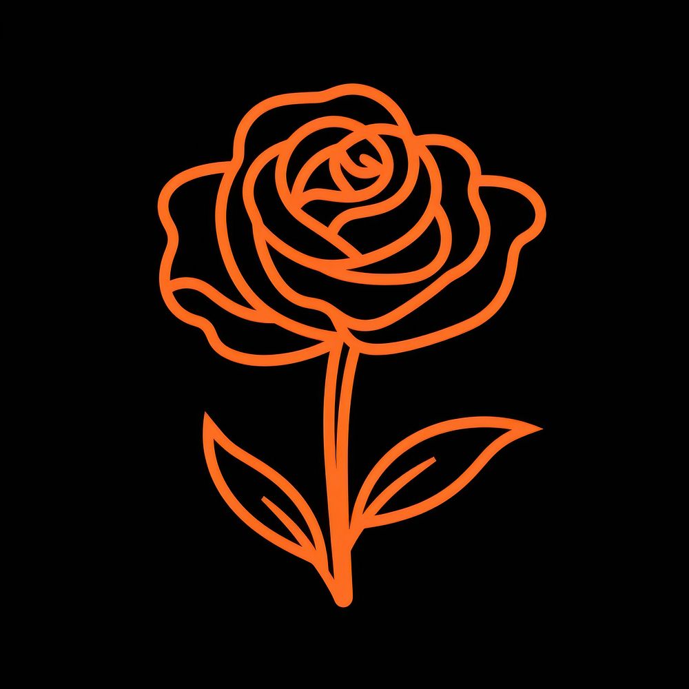 Rose icon blossom symbol spiral.