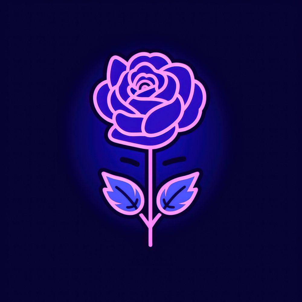 Rose icon purple light.