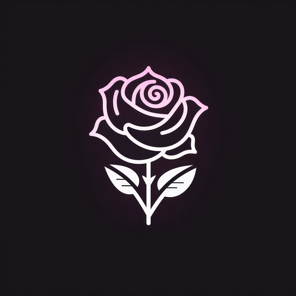 Rose icon blossom flower plant.