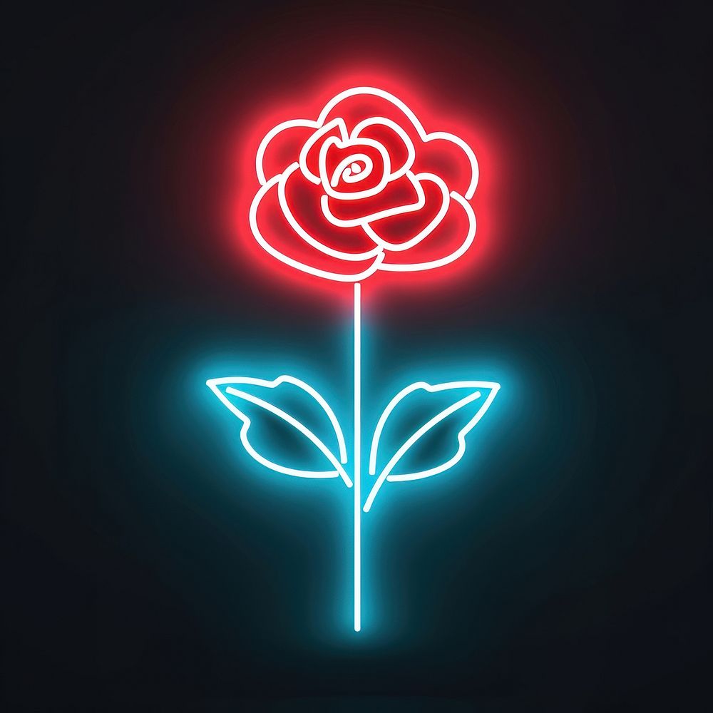 Rose icon neon confectionery astronomy.
