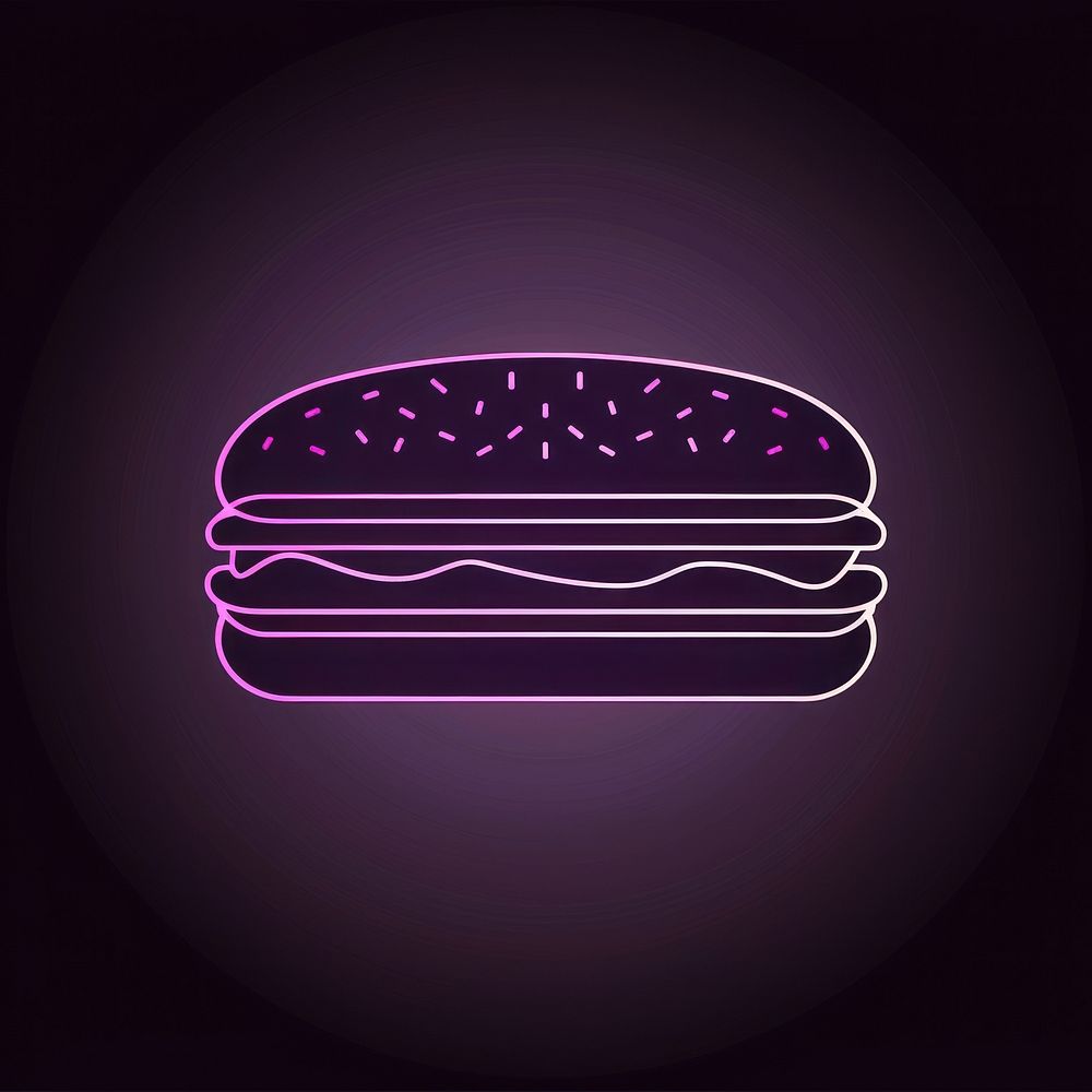 Sandwich icon light disk food.