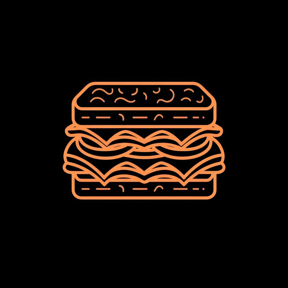 Sandwich icon blackboard food.