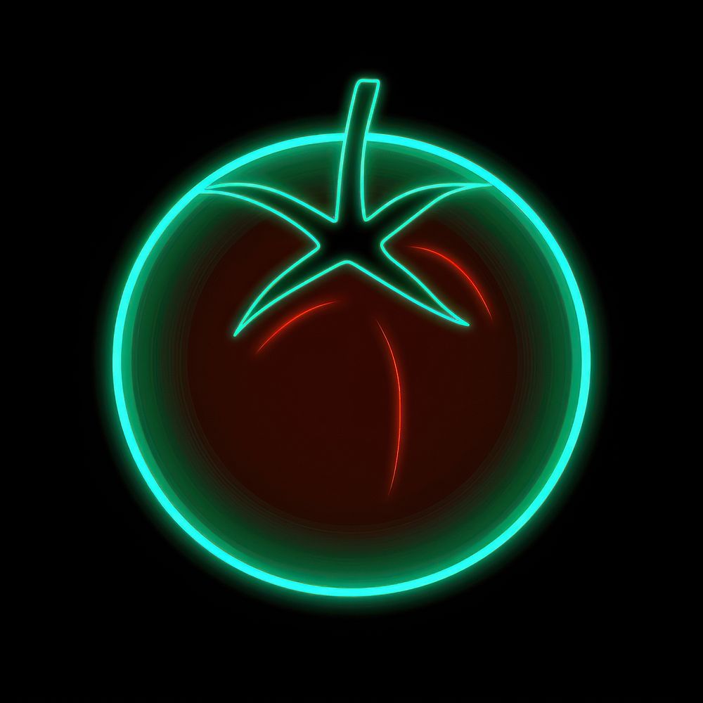 Tomato icon neon astronomy outdoors.