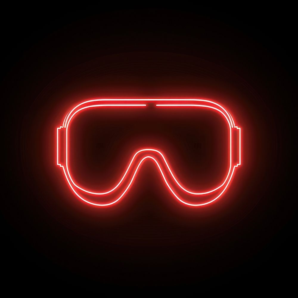 VR icon neon light.