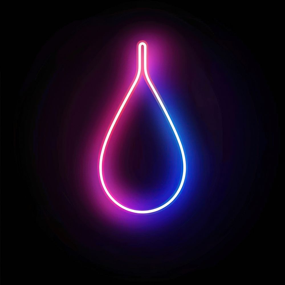 Water drop icon neon astronomy outdoors.