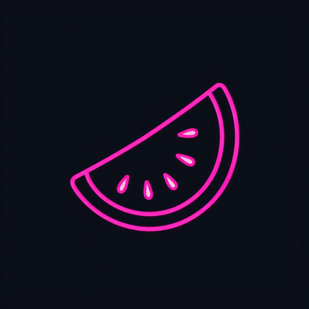 Watermelon icon produce purple fruit.