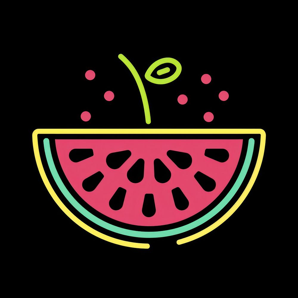 Watermelon icon produce fruit plant.