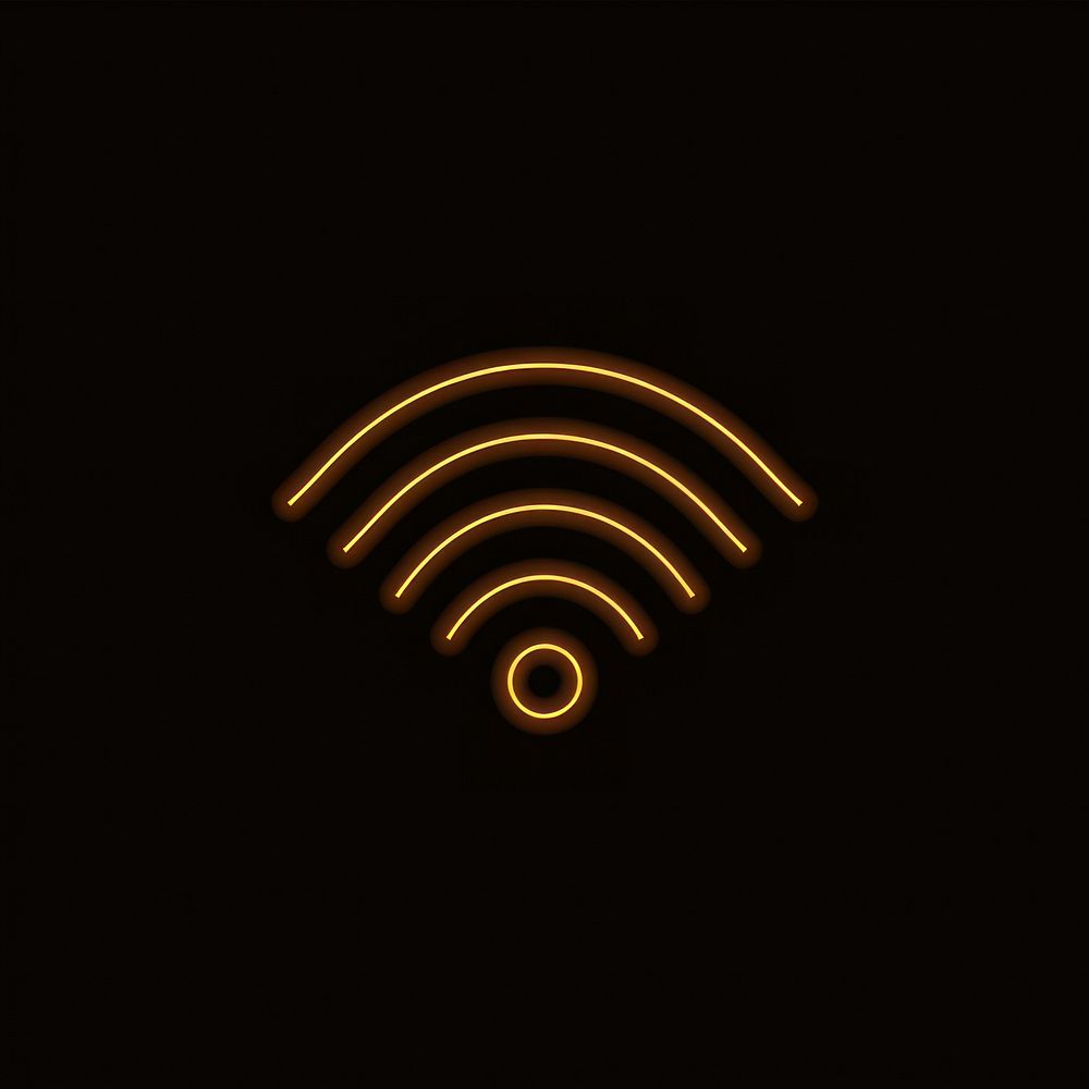 Wifi icon spiral light coil.