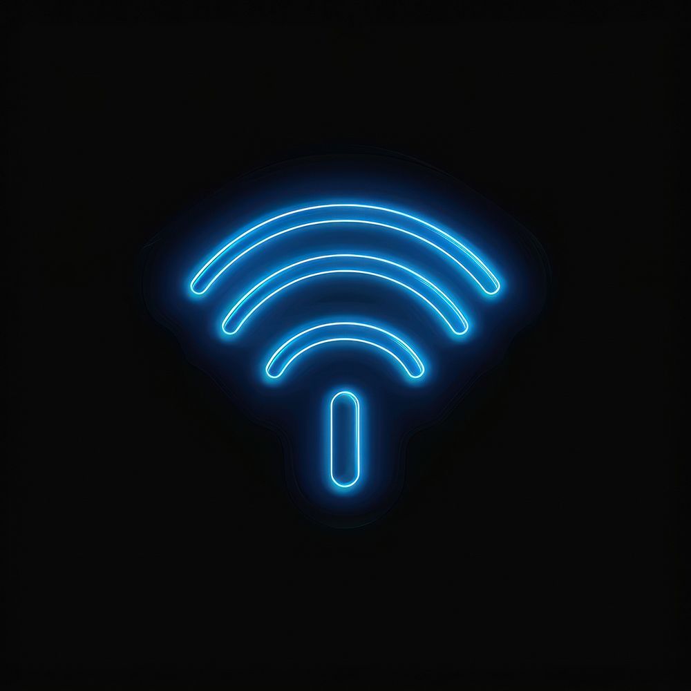 Wifi icon neon astronomy outdoors.