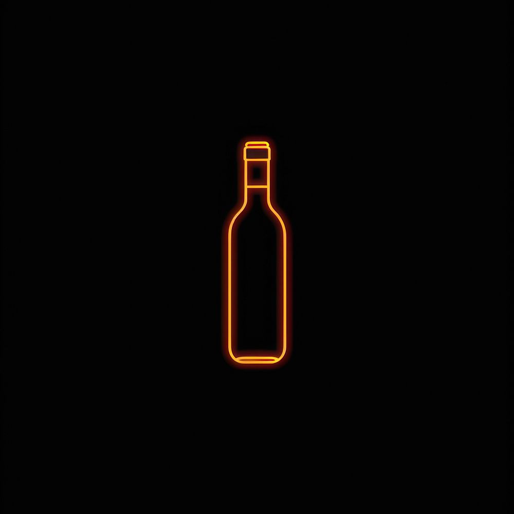 Wine bottle icon beverage alcohol light.