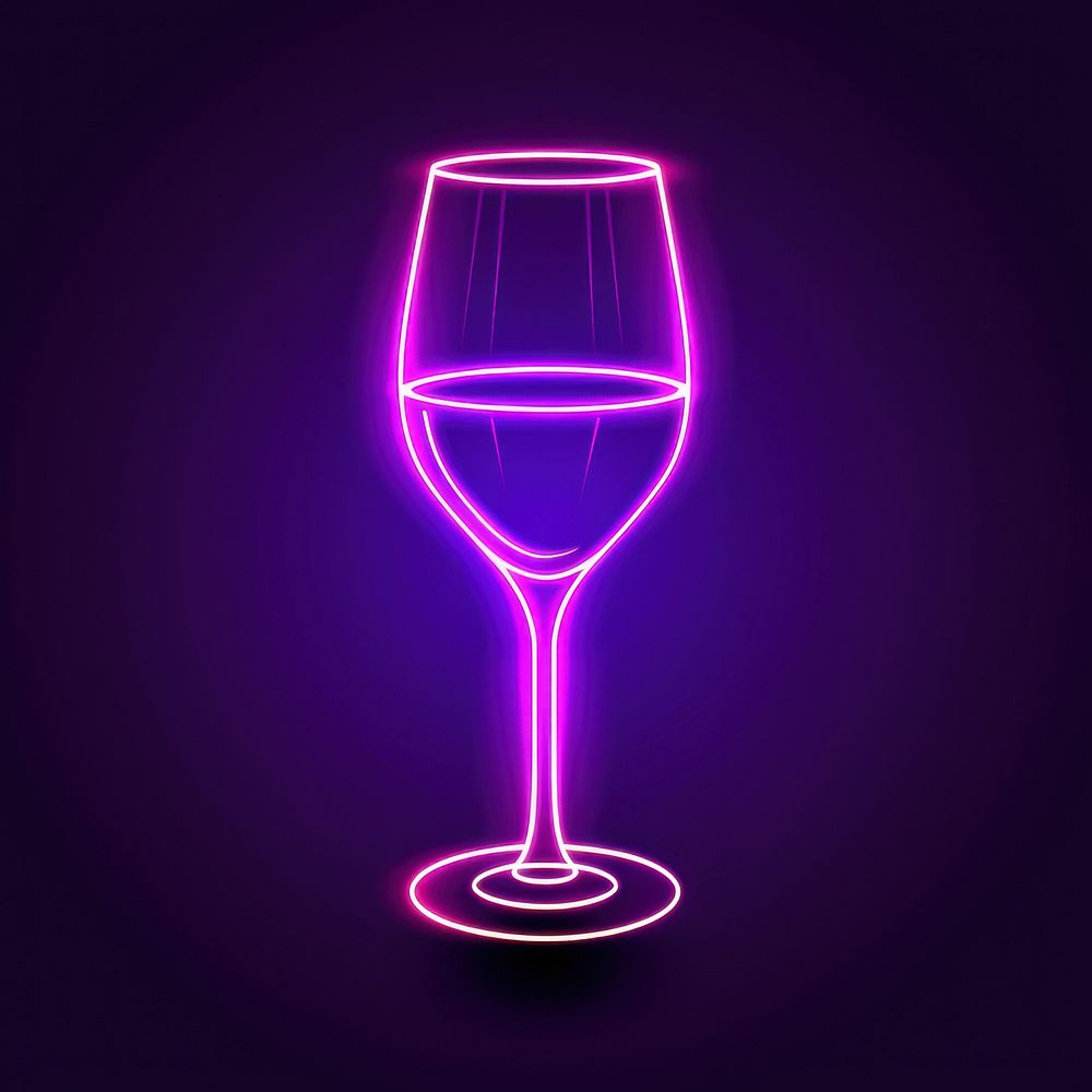 Wine glass icon purple beverage alcohol.