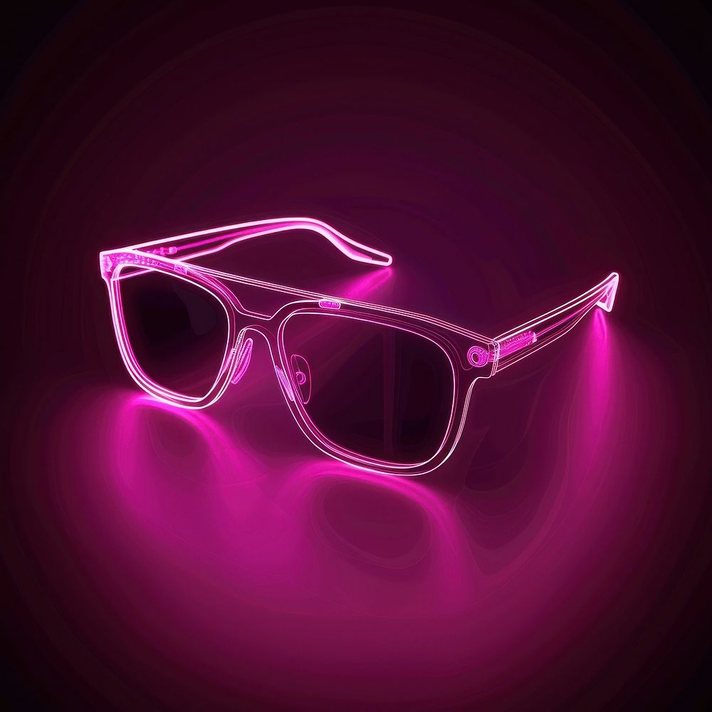 Pink 3d icon Sunglasses sunglasses neon.