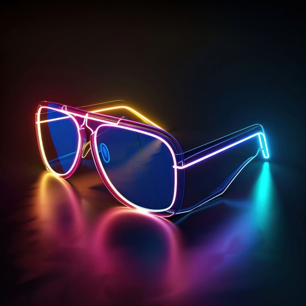 3d icon Sunglasses sunglasses neon accessories.