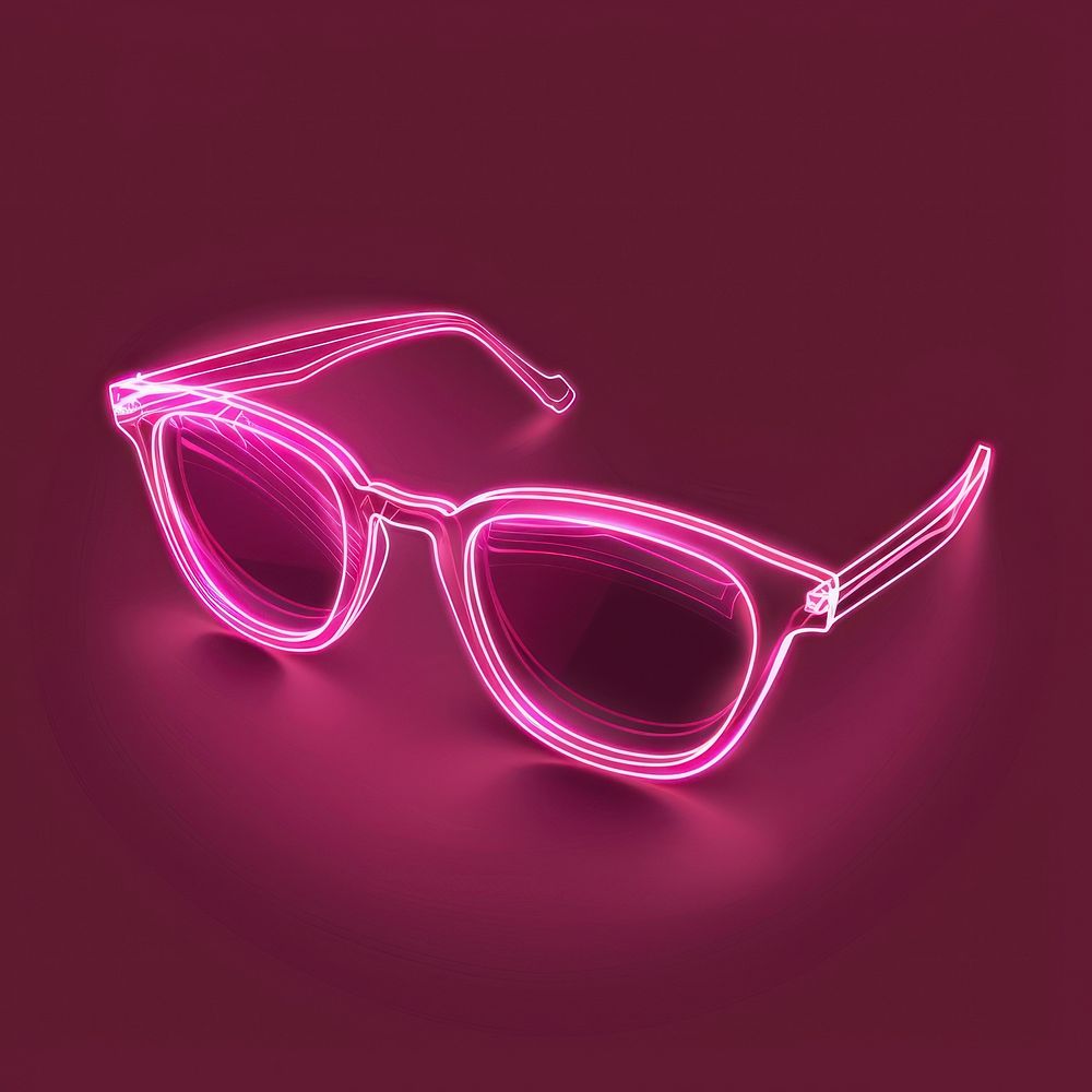 Pink 3d icon Sunglasses sunglasses neon.