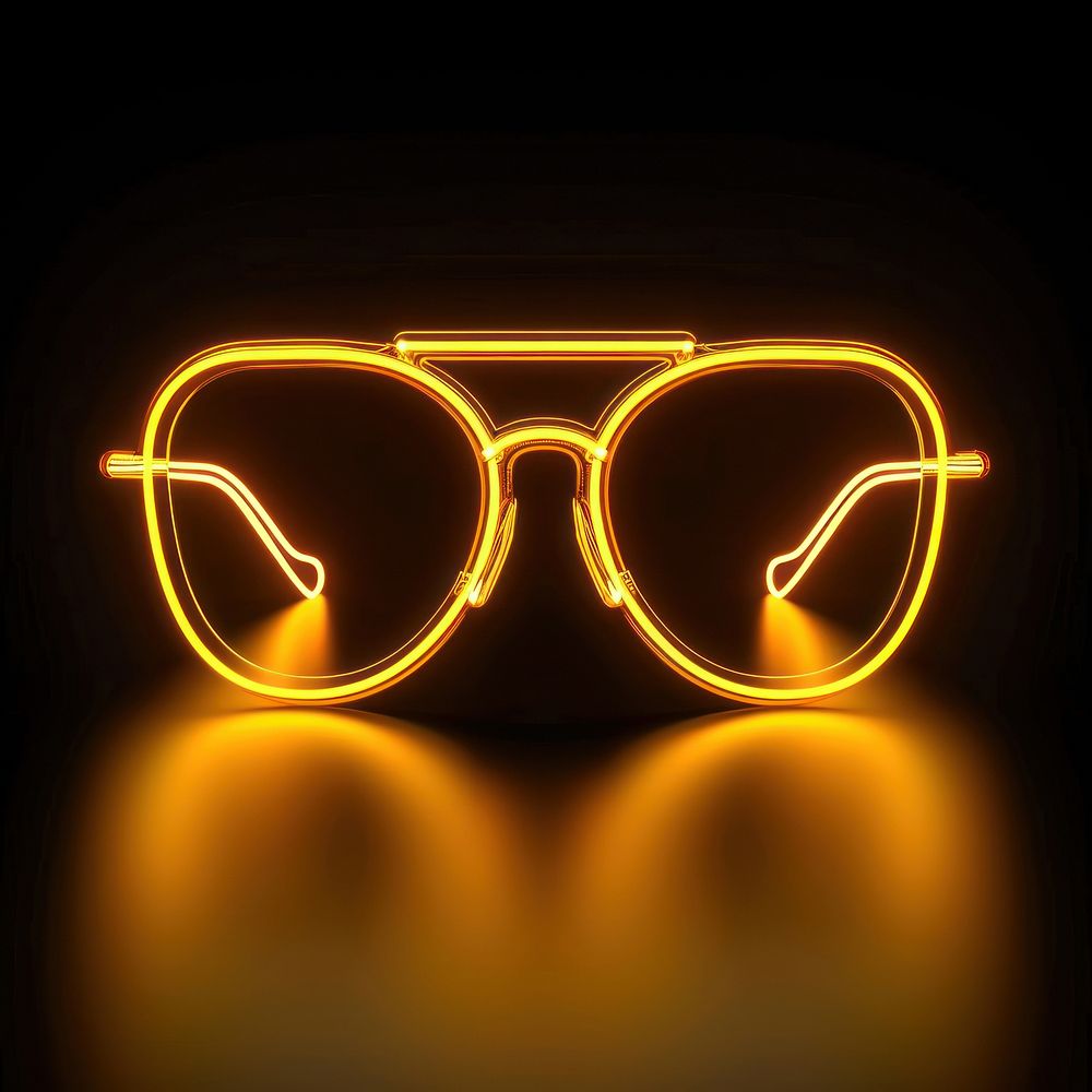 Yellow 3d icon Sunglasses neon accessories.