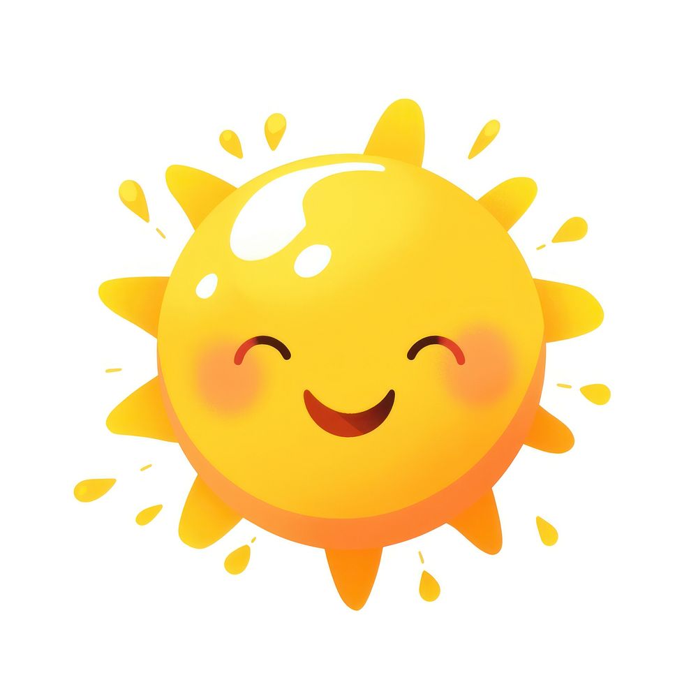 Sun sun emoticon cartoon.