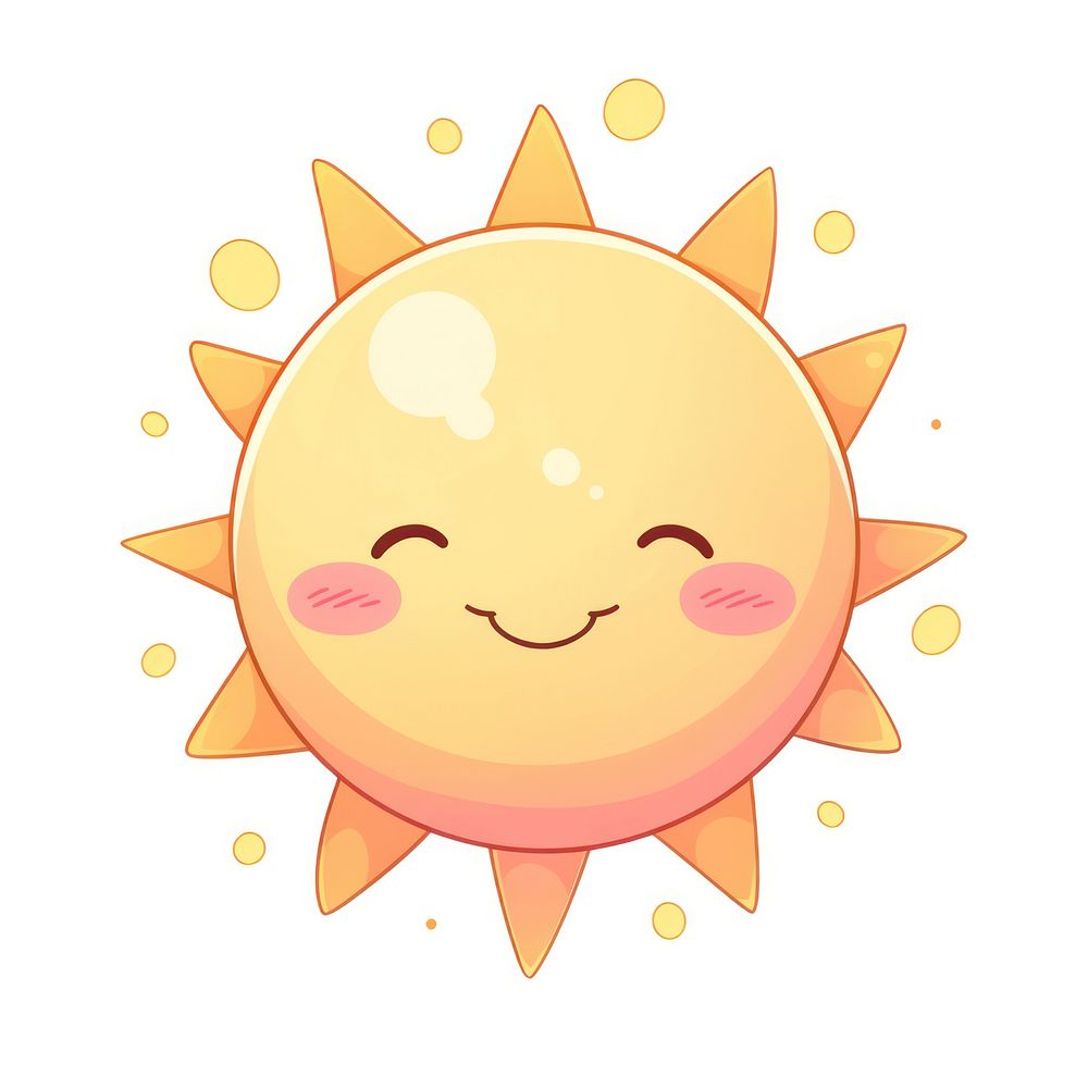 Sun sun emoticon cartoon.