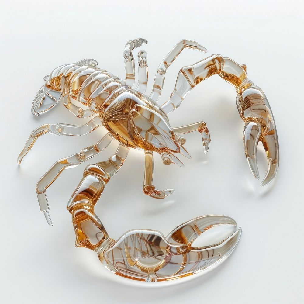 Scorpius zodiac symbol chandelier seafood animal.