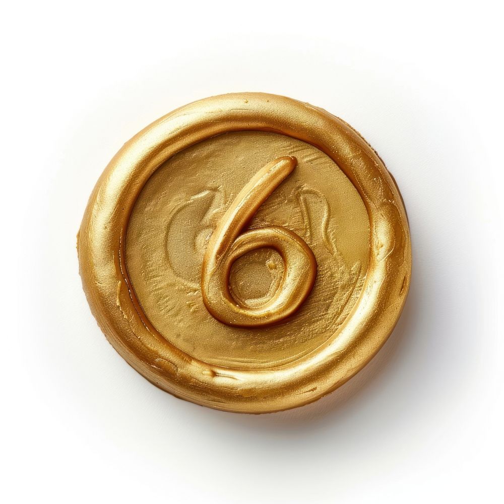 Letter number 6 accessories accessory wax seal.