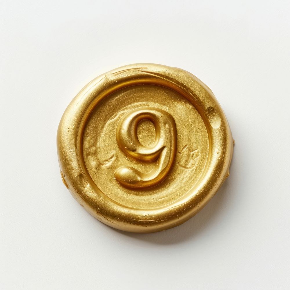 Letter number 9 gold accessories accessory.