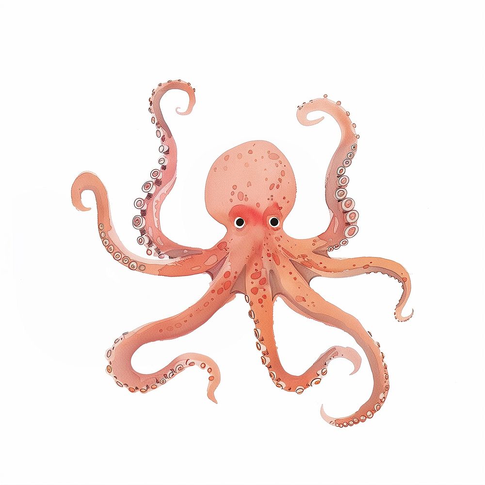 Cute octopus animal illustration