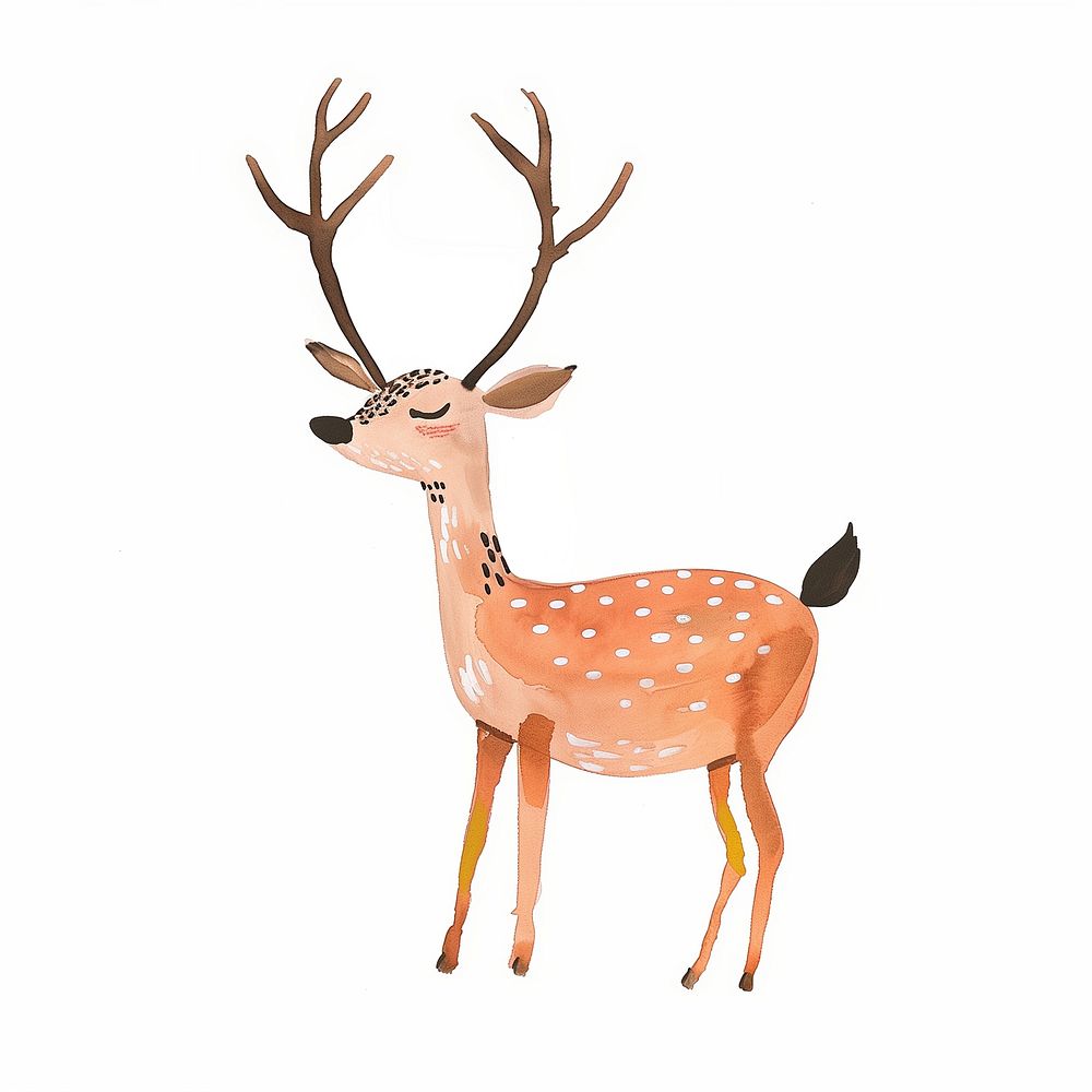 Cute deer animal illustration