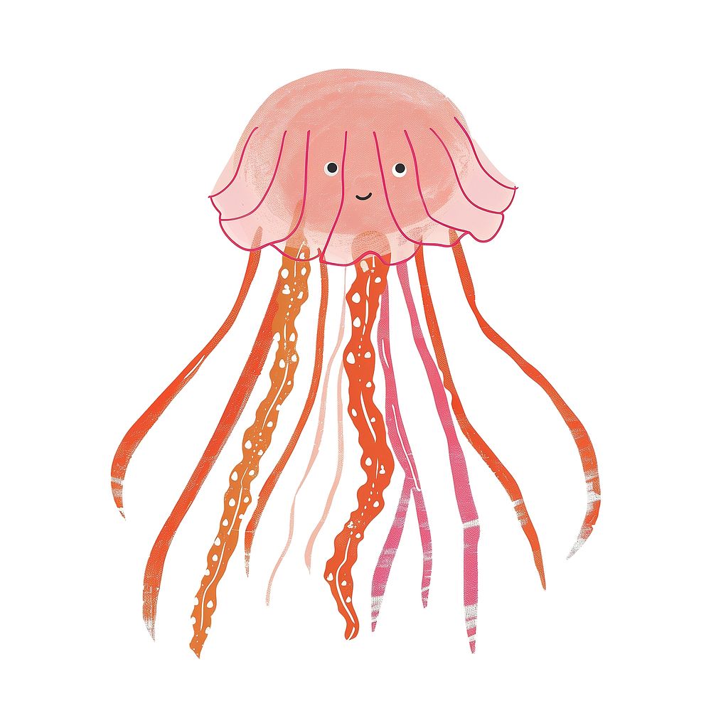 Cute jellyfish animal illustration