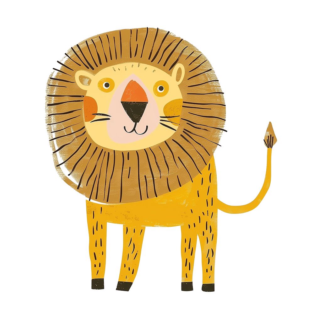 Cute lion animal illustration