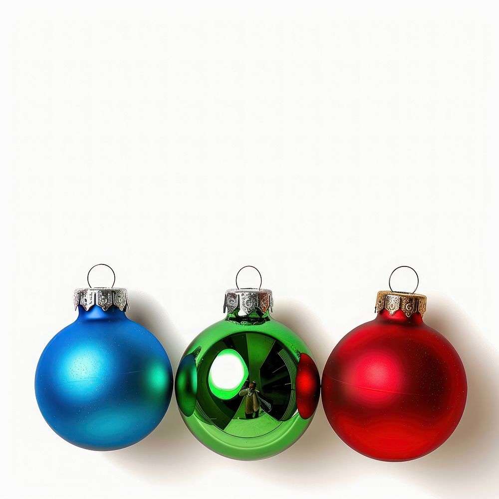 Christmas ornament ball sphere green blue.