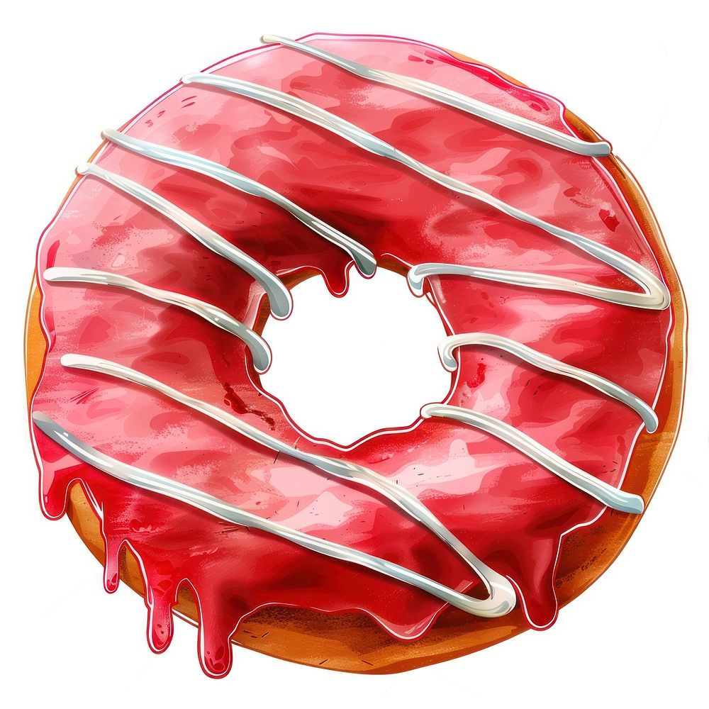 Graffiti donut confectionery dessert ketchup.