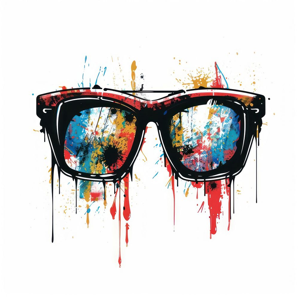 Graffiti glasses art accessories sunglasses.